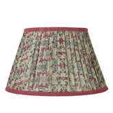 Green and Burgundy Floral Gathered Empire Lampshade | Kelling Home