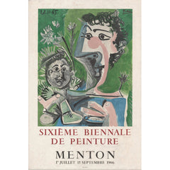 Sixième Biennale de Peinture, Menton 1966, Original Lithograph, Pablo Picasso Hommage Art