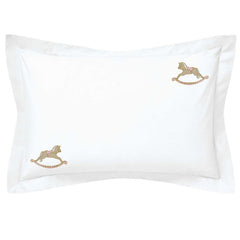 Children's Cotton Bed Linen Set- Pink Rocking Horse, Cotton & Company