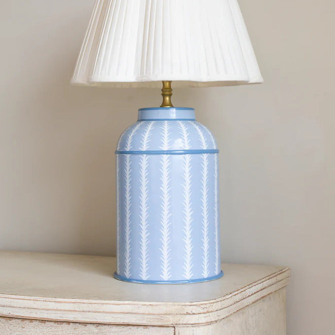 Blue & White Fern Design Lamp base | Patton House