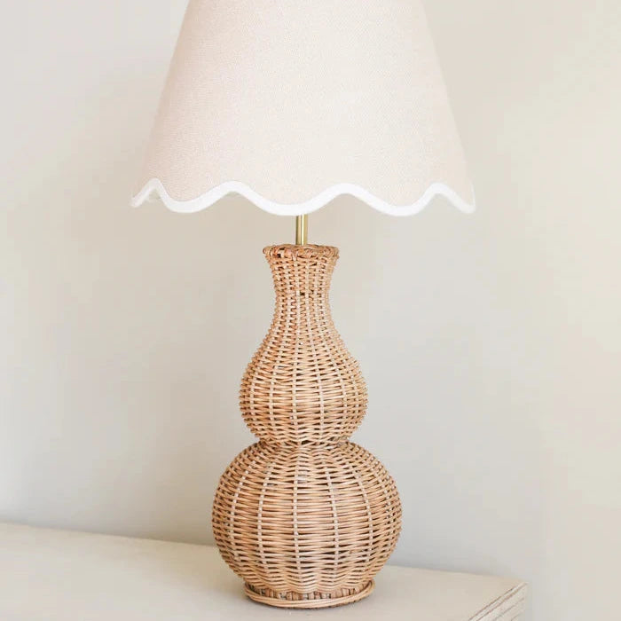 Rattan Gourd Lamp Base in Natural | Patton House