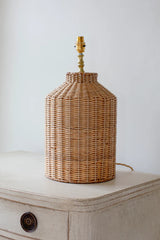 Rattan Milk Churn Lamp Base in Natural | Patton House