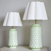 Green & White Clover Design Lamp Base- Large & Small