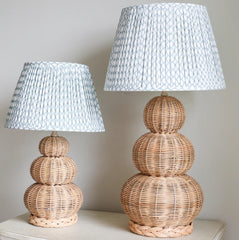 Three Ball Rattan Lamp Base- Small & Large