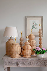Rattan Milk Churn Lamp Base in Natural | Patton House