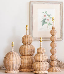 Rattan Small Ball Lamp Base | Patton House