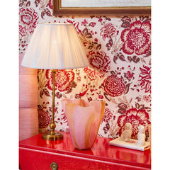 "Pink Glass Vase with Scallop Design | Casa JJ
"