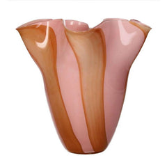 "Pink Glass Vase with Scallop Design | Casa JJ
"