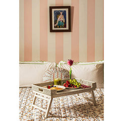 Rattan Breakfast Tray | White | Casa JJ