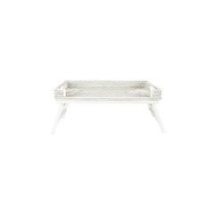 Rattan Breakfast Tray | White | Casa JJ