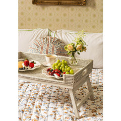 Rattan Breakfast Tray | White | Casa JJ