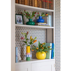 Striped Bud Vase | Blue, Green, Yellow & Pink I Casa JJ