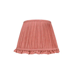Red Check Lampshade With Frill |Rosana Lonsdale