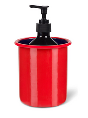 Enamel Utensil Holder in Chilli Red / Midnight Blue, British Colour Standard