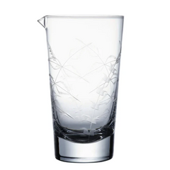 The Vintage List Crystal Mixing Glass with Fern Design