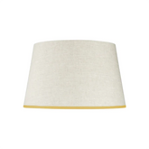 Rosana Lonsdale Stretched Ivory Linen Lampshade with Sunny Yellow Coloured Trim