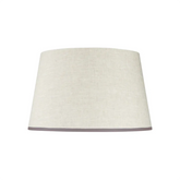 Rosana Lonsdale Stretched Ivory Linen Lampshade with Grey Coloured Trim