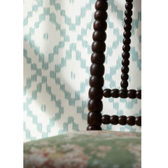 Serra Sol Sage Green Wallpaper | Ikat Chevron | Mews Furnishings