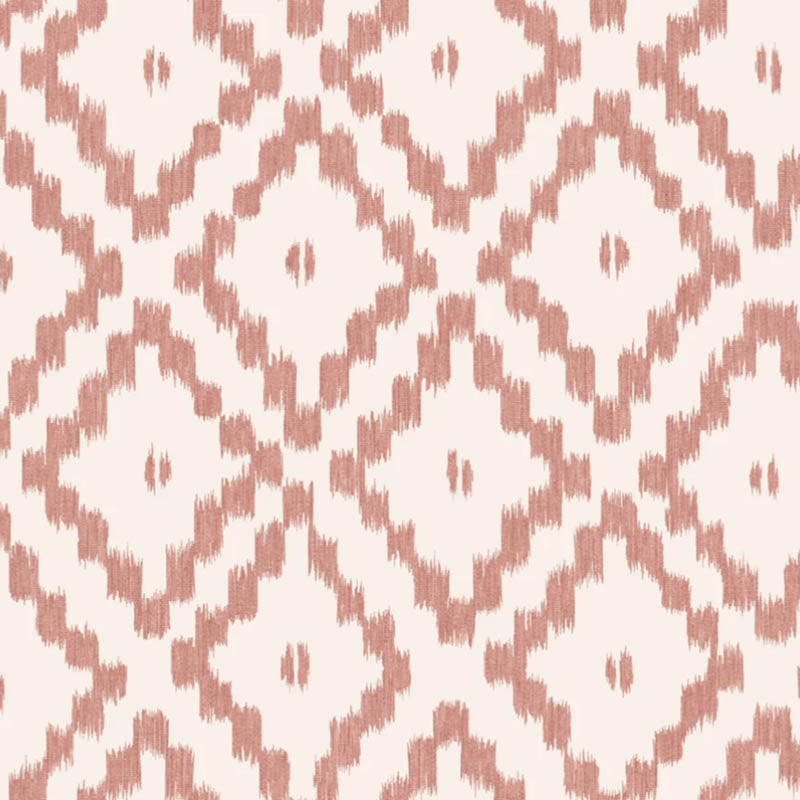 Serra Sol Terracotta Wallpaper | Ikat Chevron | Mews Furnishings