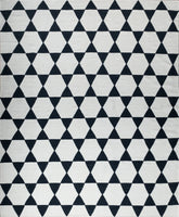 Stars Dark Navy Flatweave Wool Rug Amy Kent