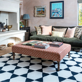 Stars Dark Navy Flatweave Wool Rug Amy Kent