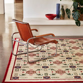 Stockholm | Pink & Red | Flatwoven Patterned Rug | Jennifer Manners
