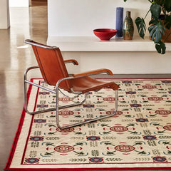 Stockholm | Pink & Red | Flatwoven Patterned Rug | Jennifer Manners