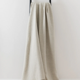 Large Light Grey Throw | Merino Wool | Isle Mill | Clove Silver