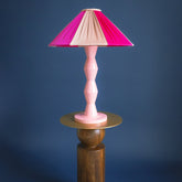 Fitz Pink & Ivory Silk Striped Lampshade | Tinker & Tallulah