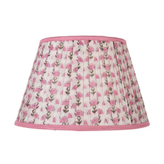 Pink Floral Lampshade with Pink Trim | Kelling Home