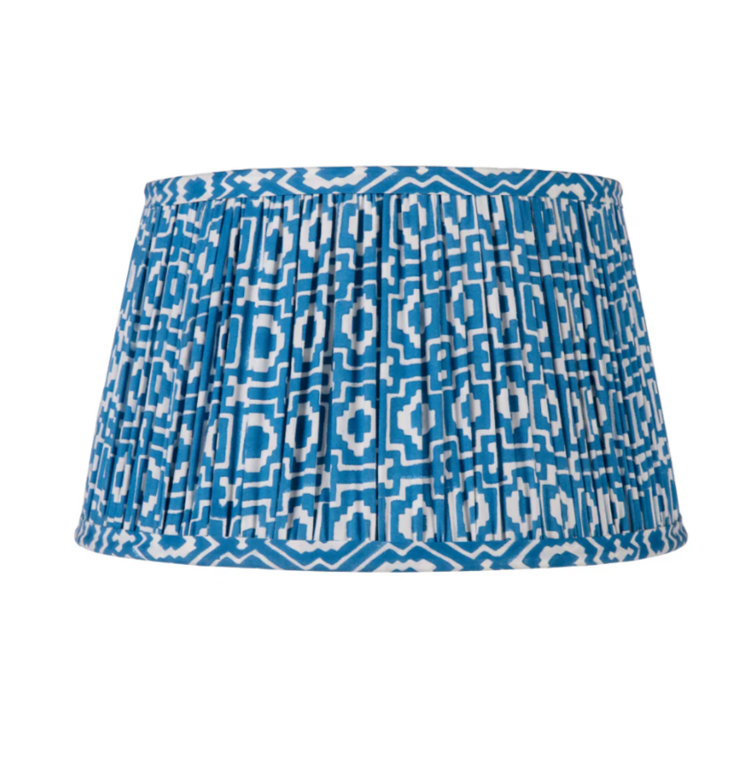 Hand-pleated Blue Alotablots Lampshade | Kelling Home