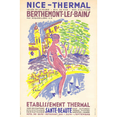 Berthemont Les Bains, Nice 1950- Original Lithograph