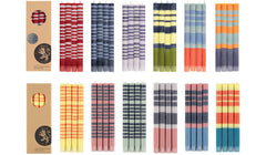 Striped Indigo, Jasmine & Olive Dinner Candles