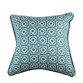 Alotablots' Cushion in Teal with Teal Velvet Back & Piping- kelling Home