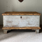 Antique Pine Chest in Original Grey