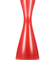 Handcrafted Wooden Candleholder In Oriental Red