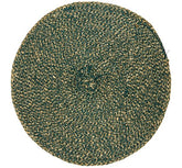 Jute Placemats Silky Petrol Blue Fibre Dining Serving Mats Tableware