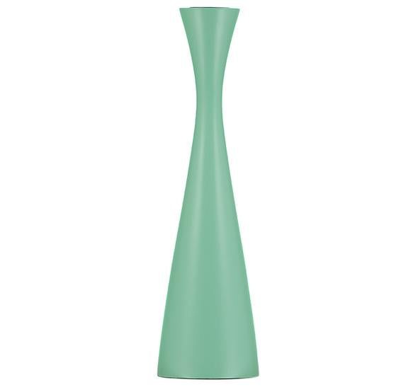 Handcrafted Wooden Candleholder in Opaline Green