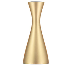 Handcrafted Wooden Candleholder In Old Gold