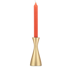 Handcrafted Wooden Candleholder In Old Gold