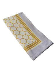 Bumblebee' Lilac & Mustard Hexagonal Patterned Napkin