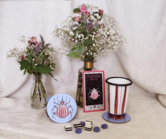 Pandora' Blue & Red Beetle Coaster