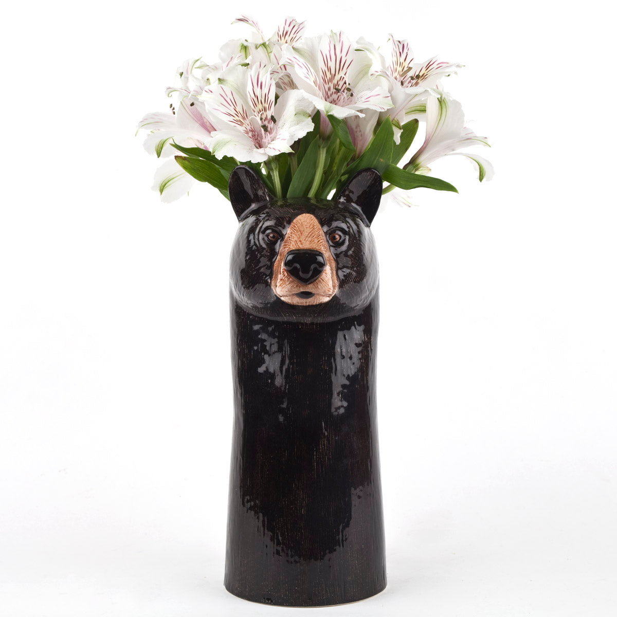 Black Bear Flower Vase Quail Ceramics