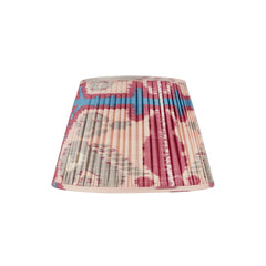 Silk Pink and Fuschia Ikat Gathered Empire Lampshade