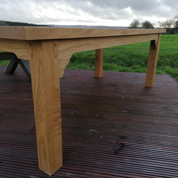Boarded Solid Oak Garden Table