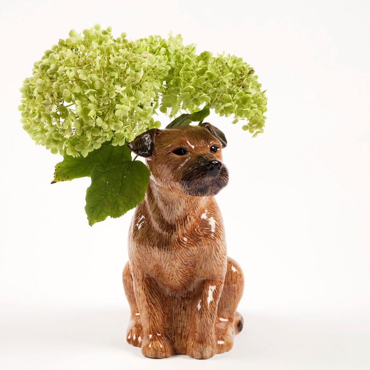 Border Terrier Flower Vase Quail Ceramics