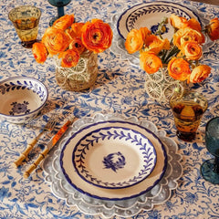 Set of 4 Blue & White Fern Hand-Painted Bowls | Casa by JJ