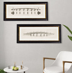 C.1756 Architectural Elevations of Bridges Framed Prints