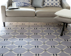 Bridle' Handwoven Grey, White & Black Rug