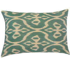 Bryony' Silk Duck Egg Ikat Cushion